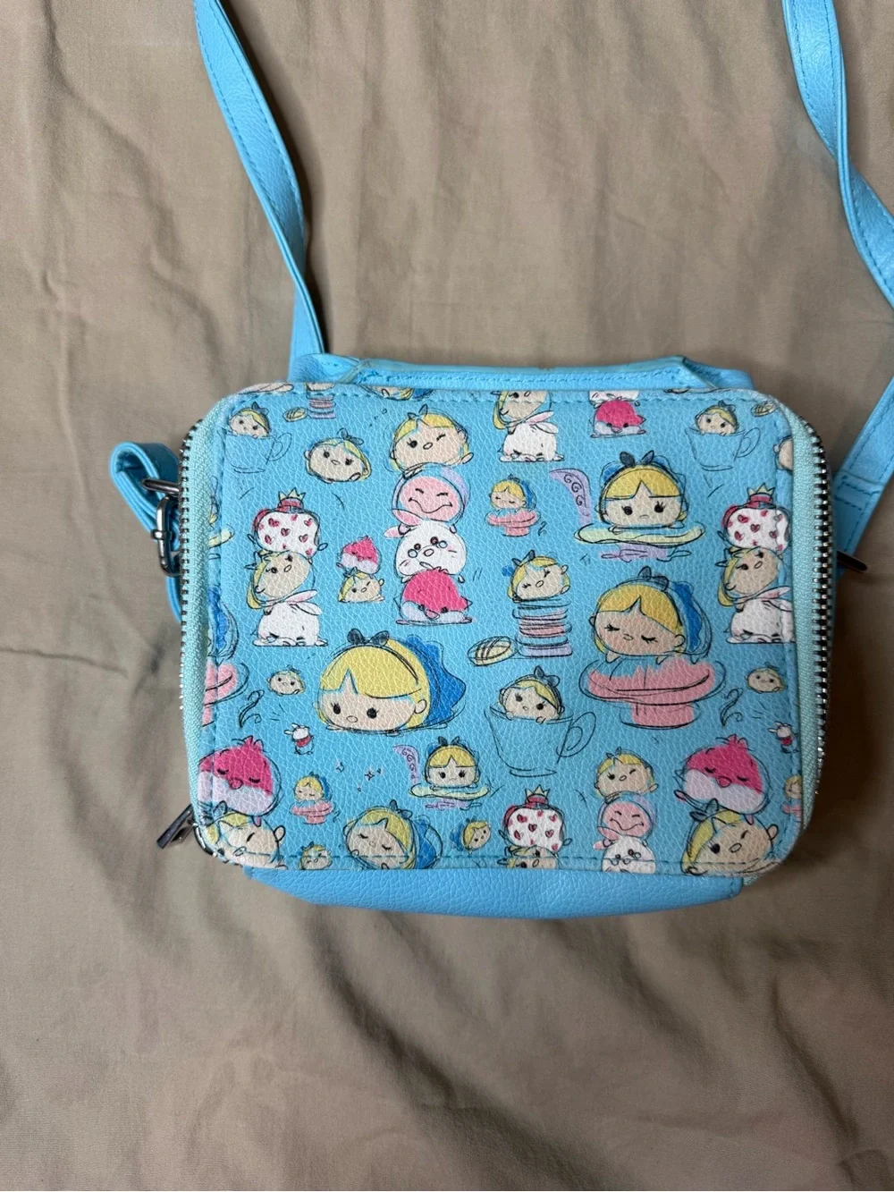 Disney Alice in Wonderland Tsum Tsum Crossbody Bag Purse Tote Cheshire